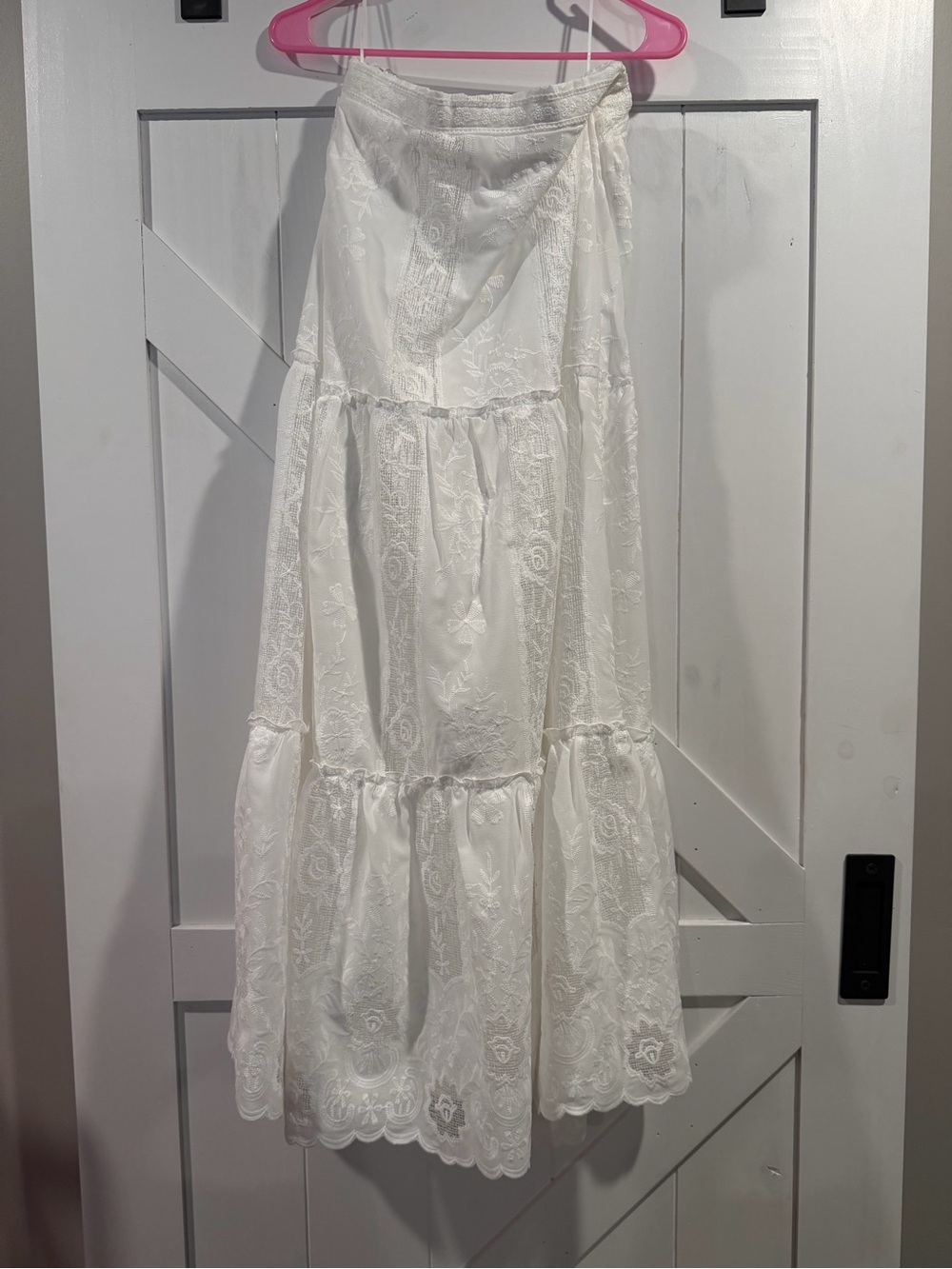 Altar'd State White Lace Maxi Skirt